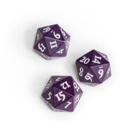 Vivid Heavy Metal D20 Dice - Midnight Plum