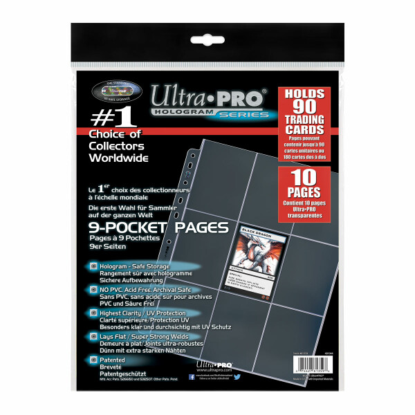 9Pocket 11Hole Platinum Page (10 count retail pack)