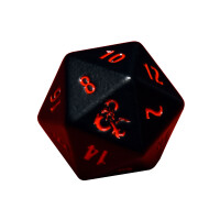 Heavy Metal Black and Red D20 Dice Set for Dungeons &...