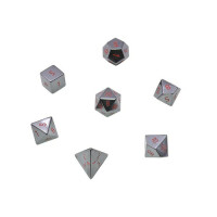 Dice Gemstone 7 RPG Set, Hematite