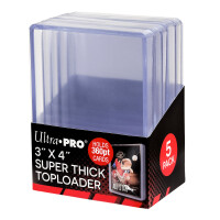 3" x 4" Super Thick 360PT Toploader 5ct