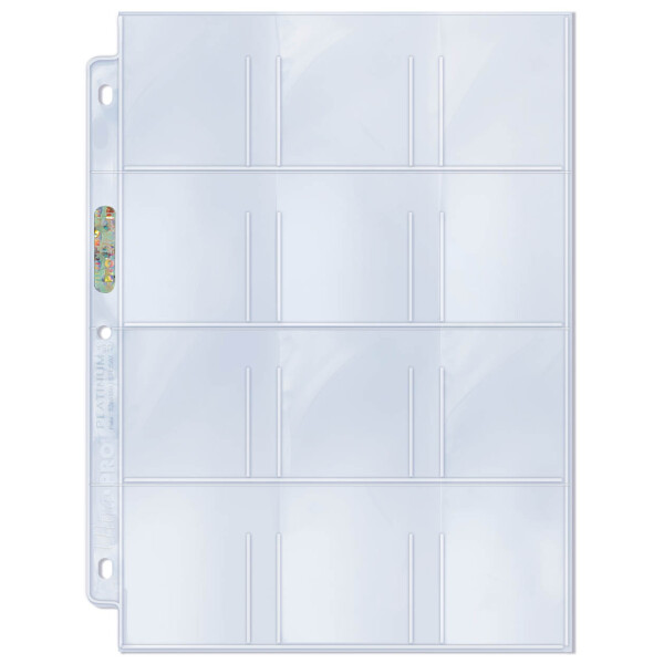 12-Pocket Platinum Page with 2-1/4" X 2-1/2" Pockets