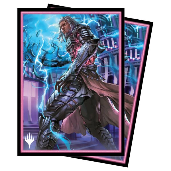 Kamigawa Neon Dynasty 100ct Sleeves V3 featuring Tezzeret, Betrayer of Flesch for Magic: The Gathering