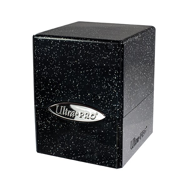 Satin Cube Glitter Black