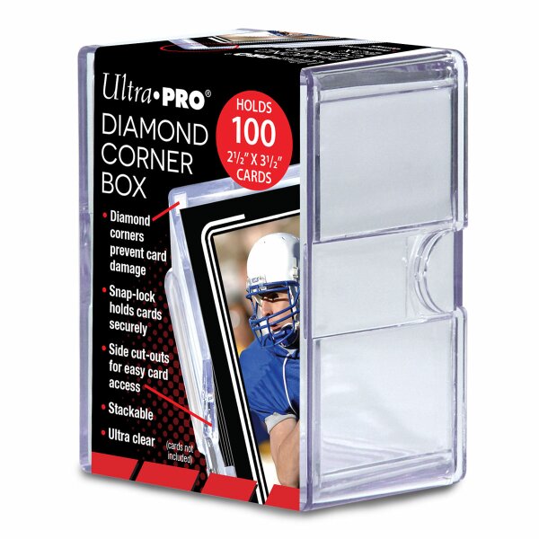 Diamond Corner 100 Count Clear Card Storage Box