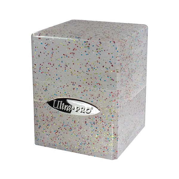 Satin Cube Glitter Clear