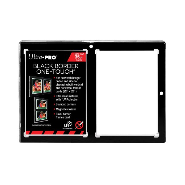 35PT 2-Card Black Border UV ONE-TOUCH Magnetic Holder