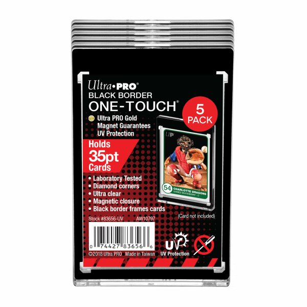 35PT Black Border UV ONE-TOUCH Magnetic Holder (5 count...