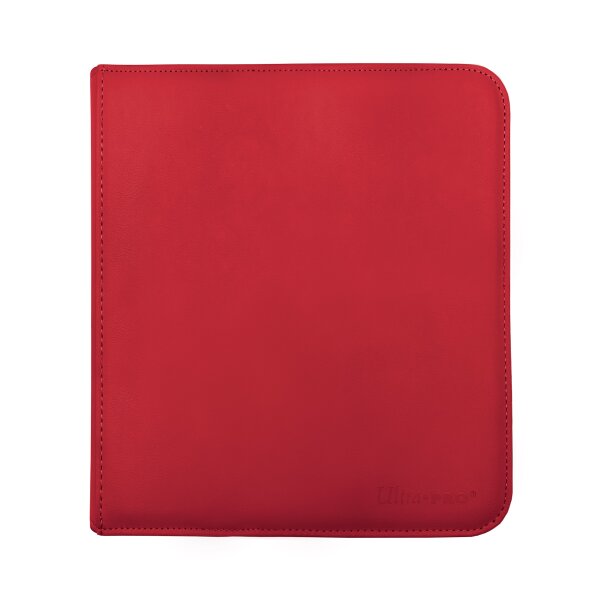 Vivid 12-Pocket Zippered PRO-Binder: Red