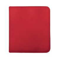 Vivid 12-Pocket Zippered PRO-Binder: Red