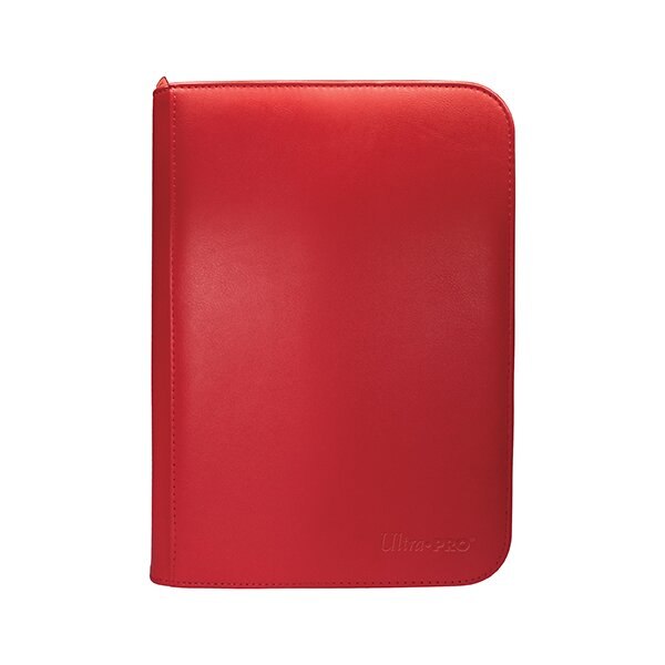 Vivid 4-Pocket Zippered PRO-Binder: Red