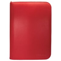 Vivid 4-Pocket Zippered PRO-Binder: Red