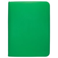 Vivid 9-Pocket Zippered PRO-Binder:  Green