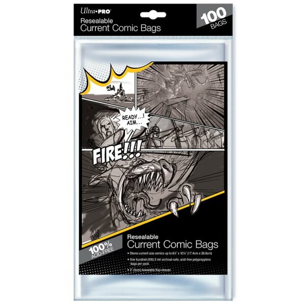 Current Size 6-7/8" X 10-1/2" Resealable Comic...