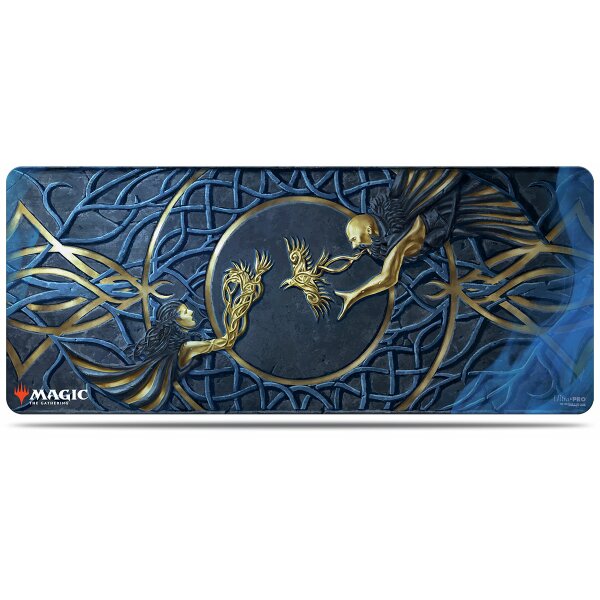 Kaldheim 6ft Table Playmat featuring Ravens Warning for...