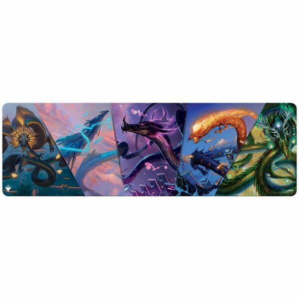 Kamigawa Neon Dynasty 8ft Table Playmat featuring Dragon...