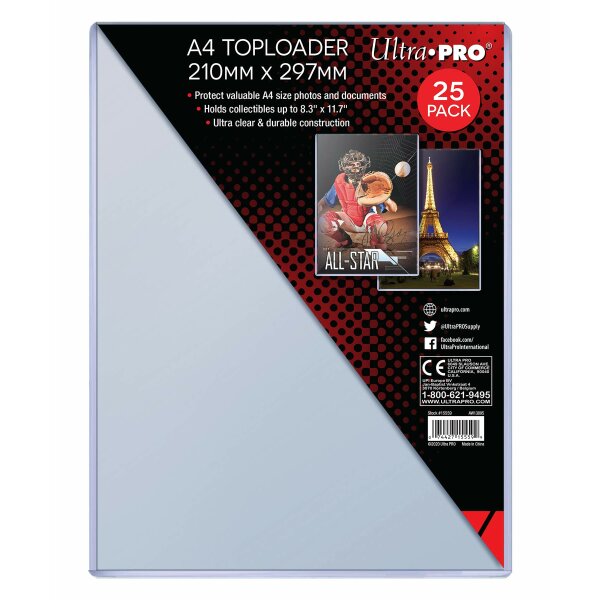 A4 Toploader 25ct (210mm x 297mm)