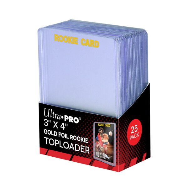 3" X 4" Rookie Gold Toploader 25ct