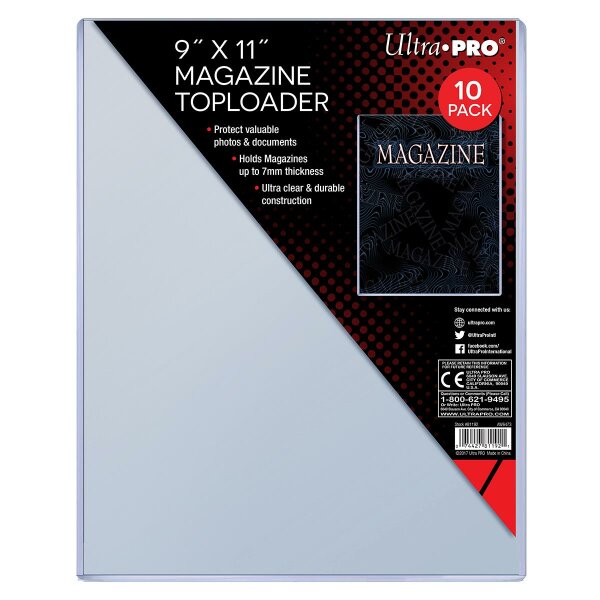 9" X 11" Thick Magazine Toploader 10ct