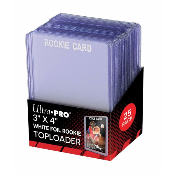 3" X 4" Rookie White Toploader 25ct