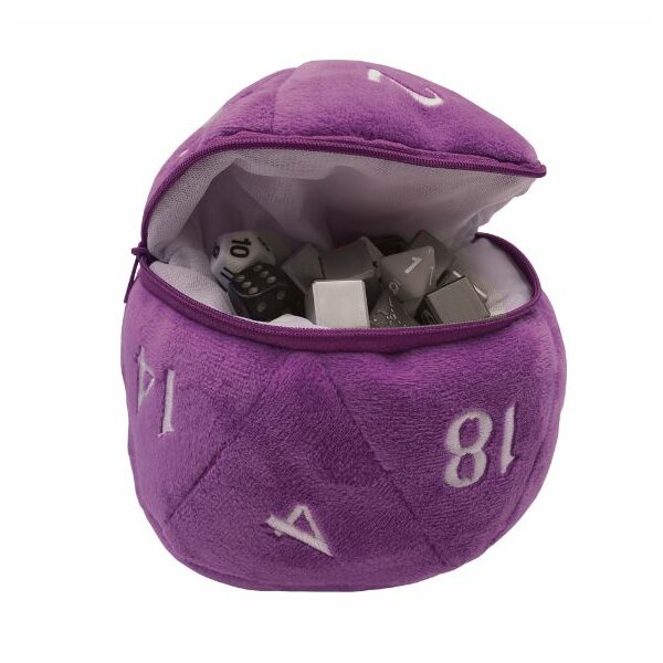 D20 PLUSH DICE BAG - PURPLE