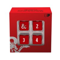 Heavy Metal Red and White D6 Dice Set for Dungeons &...