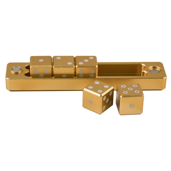 D6 5 Dice Set Gravity Dice Gold