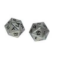 Heavy Metal D20 2Dice Set Chrome