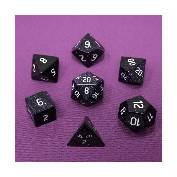 Dice Gemstone 7 RPG Set, Blue Sandstone