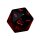 Heavy Metal Black and Red D20 Dice Set for Dungeons & Dragons