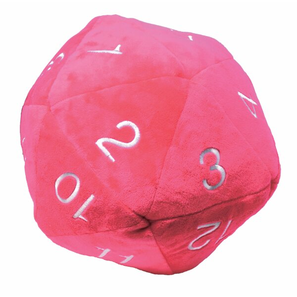 Jumbo D20 Novelty Dice Plush: Hot Pink