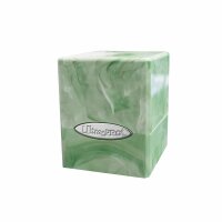 Marble Satin Cube - Lime Green / White