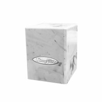 Marble Satin Cube - White / Black