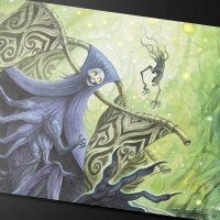 Duskmourn Playmat Mythic Cycle Green for Magic: The Gathering